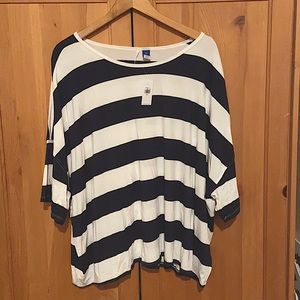 Old Navy New With Tags Bold Dark Blue White Stripe Nautical XXL